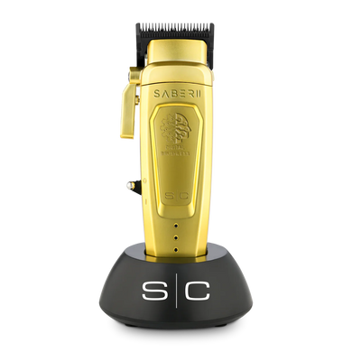 StyleCraft Saber 2.0 Cordless Modular Clipper w/ High-Torque Digital Brushless Motor - Gold (SC617M)