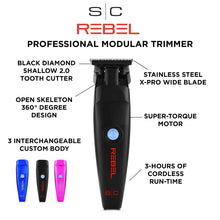 StyleCraft Rebel Professional Super-Torque Modular Cordless Trimmer (SC409M)