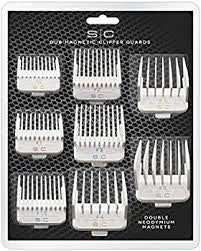 StyleCraft Universal Magnetic Dub Clipper Guards - White (8 Pack