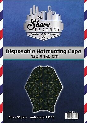 The Shave Factory barber cape barber club blue